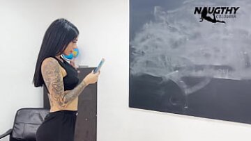 Pedro de la maestra latina Alejandra Rico Masturbación en el aula de la masturbación del aula