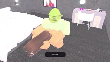 Petite Roblox Slut se folla con fuerza: acción caliente y sexy de handjob y mamada